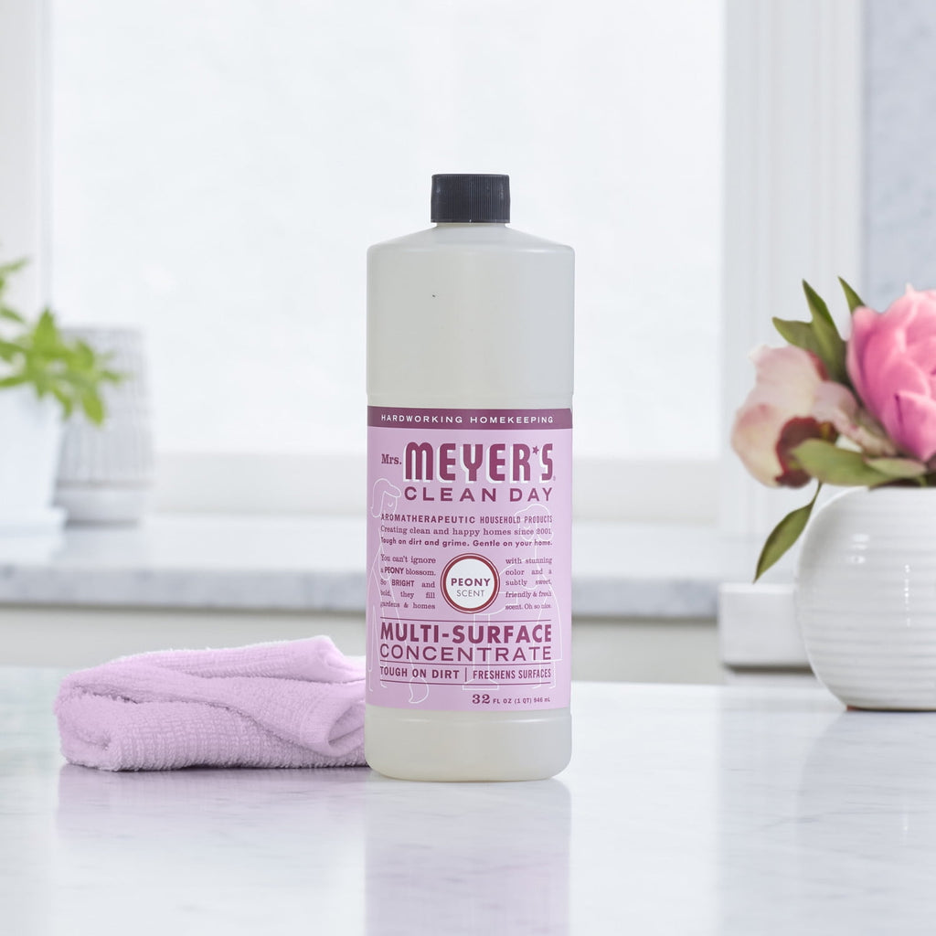 Mrs. Meyer's Clean Day Multi-Surface Everyday Concentrate - Peony Scent, 32 Fl Oz Bottle