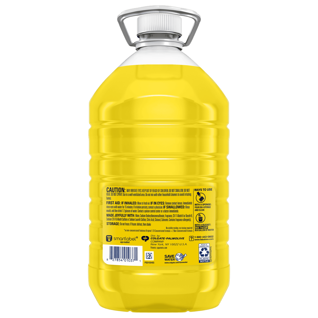 Fabuloso 2X Multi-Purpose Cleaner - No Rinse Floor Cleaner, Refreshing Lemon Scent, 169 fl oz