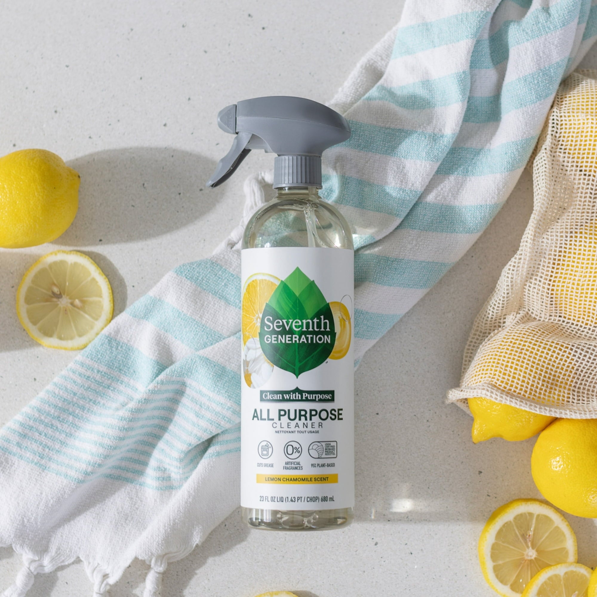 Seventh Generation Multi Surface All-Purpose Cleaning Spray - Lemon Chamomile Citrus, 23 fl oz