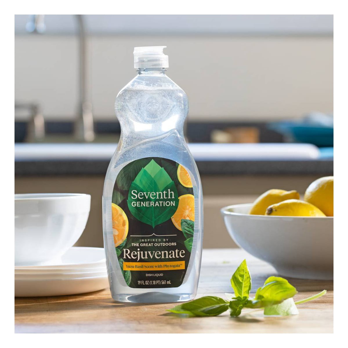 Seventh Generation Rejuvenating Yuzu Basil Liquid Dish Soap - 19 fl oz