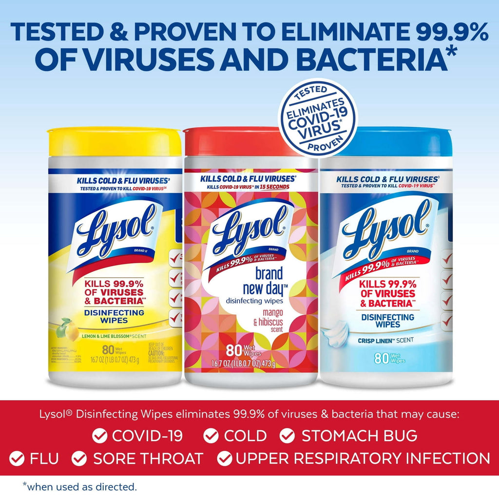 Lysol® Disinfectant Wipes Bundle - Multi-Surface Antibacterial Cleaning Wipes, For Disinfecting & Cleaning, 320 count