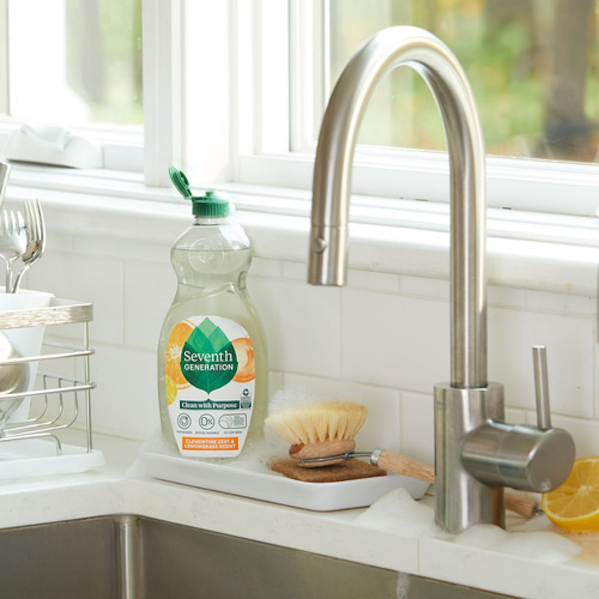 Seventh Generation Dish Soap Liquid - Clementine Zest & Lemongrass, 19 fl oz