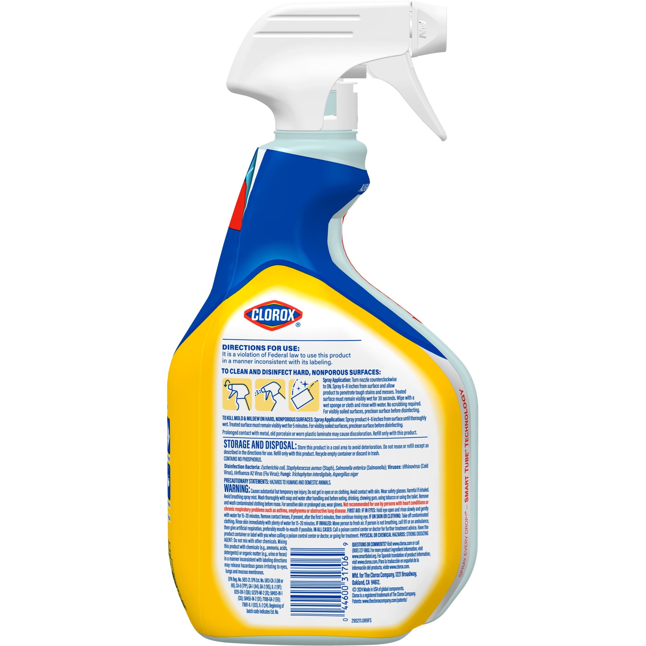 Clorox Bleach Foamer Bathroom and Shower Cleaner Spray - Crisp Lemon, 30 fl oz