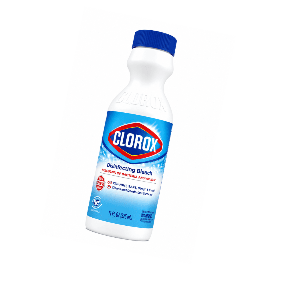Clorox Disinfecting Bleach - Kills 99.9% of Bacteria and Viruses, Cleans and Deodorizes Surfaces, 11 fl oz, 12 Pack