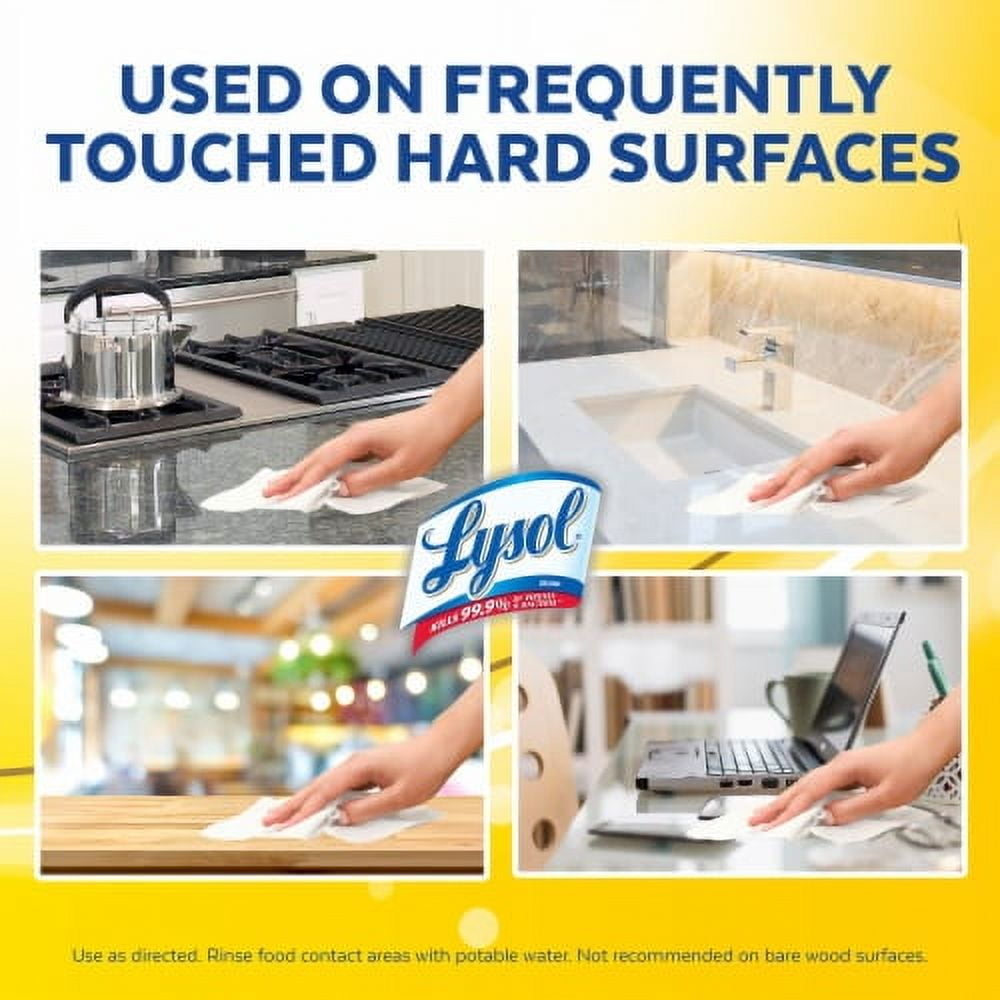 Pack of 2 - Lysol Disinfecting Wipes - Sanitizing Antibacterial Cleaning Wipes, Lemon and Lime Blossom, 35 Count 35 Count
