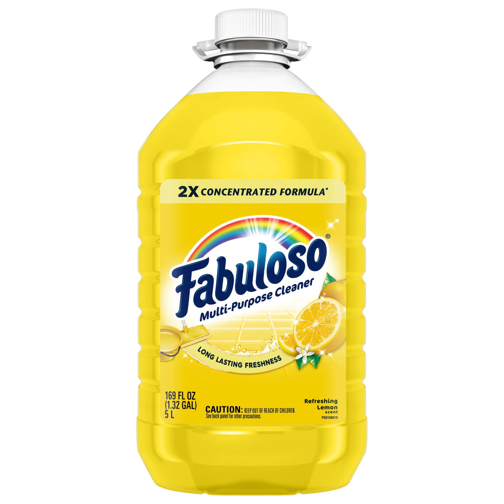 Fabuloso 2X Multi-Purpose Cleaner - No Rinse Floor Cleaner, Refreshing Lemon Scent, 169 fl oz