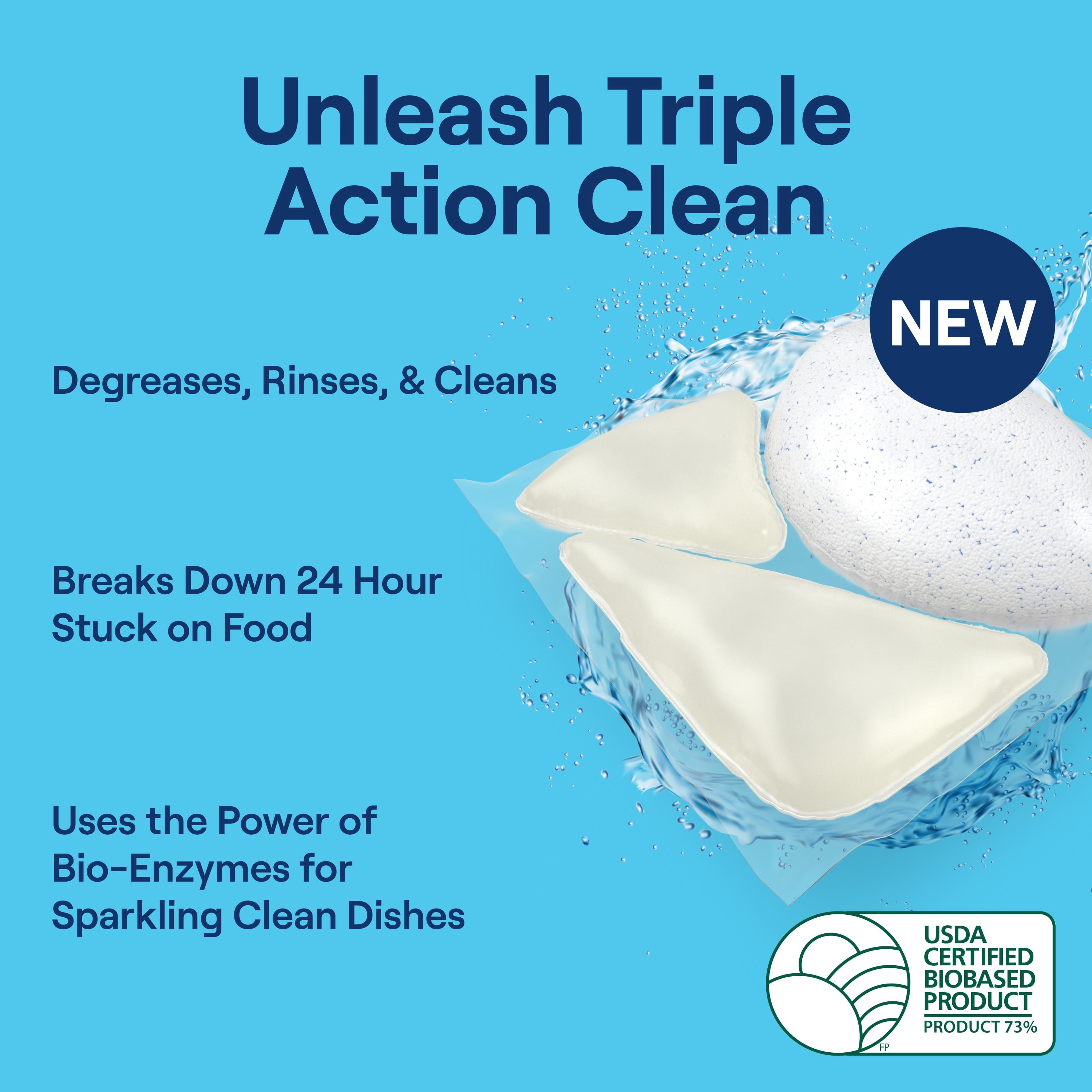 Seventh Generation Dishwasher Detergent - Fragrance Free, Triple Chamber Detergent Packs, 38 Count