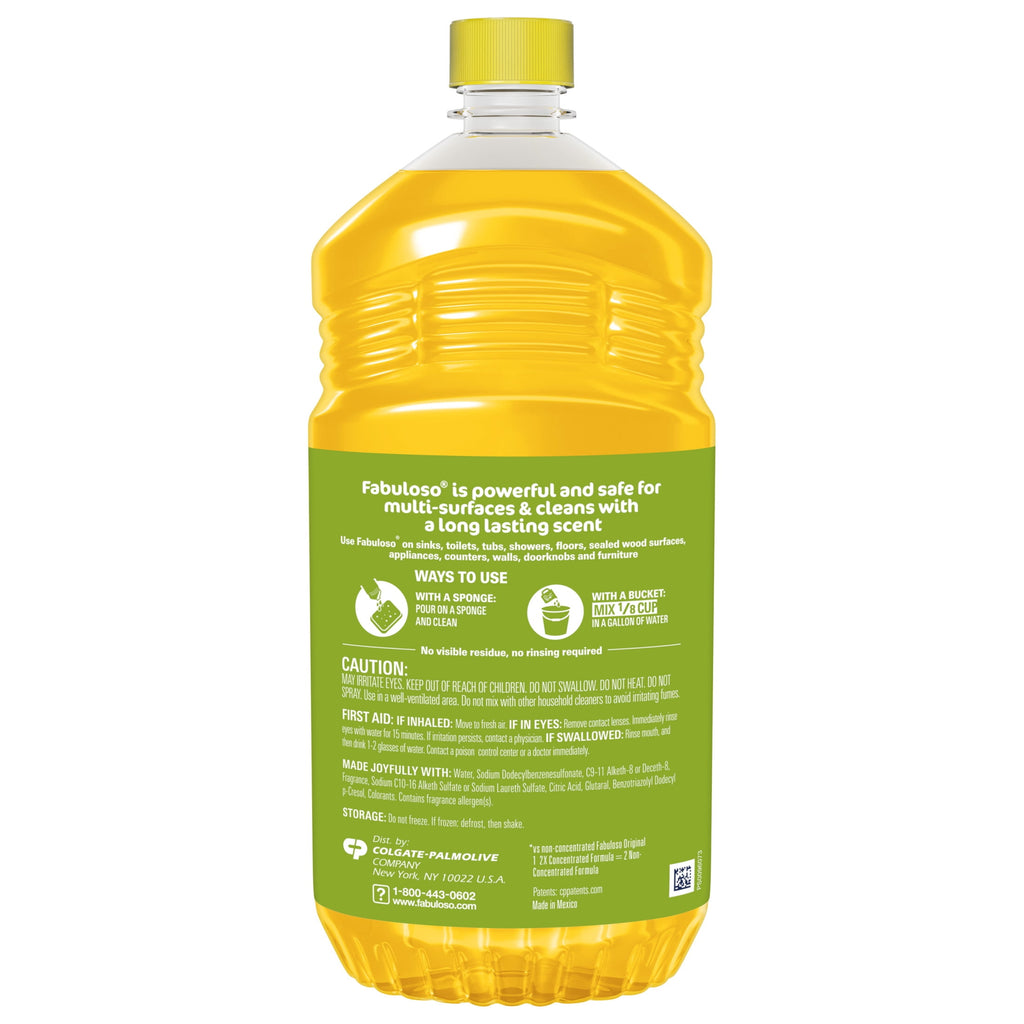 Fabuloso 2X Multi-Purpose Cleaner - No Rinse Floor Cleaner, Long-Lasting Freshness, Pineapple Scent, 56 fl oz - 2-Pack