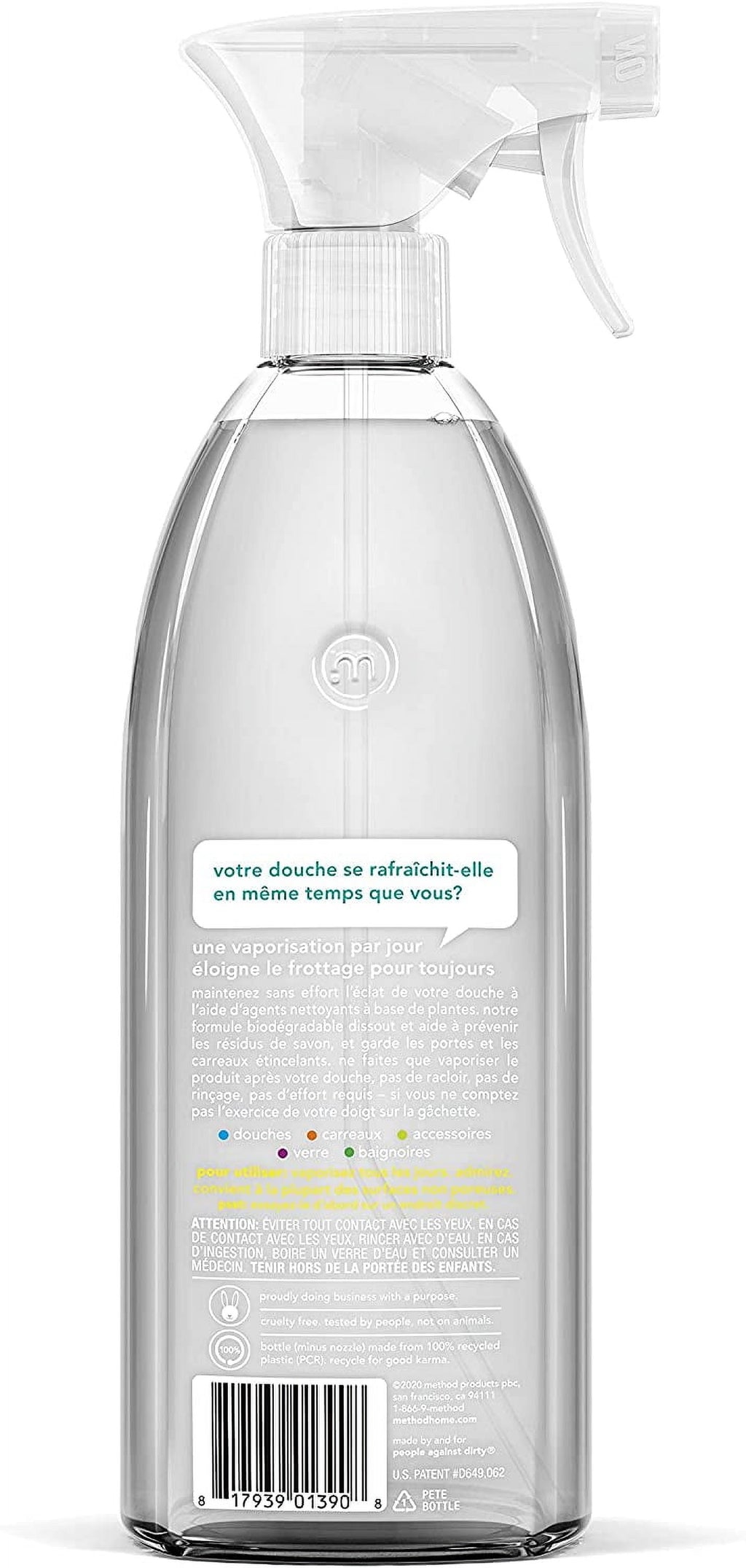 (Pack of 8) Method Home Care Cleaner Shower Eucalyptus Mint 28 Oz