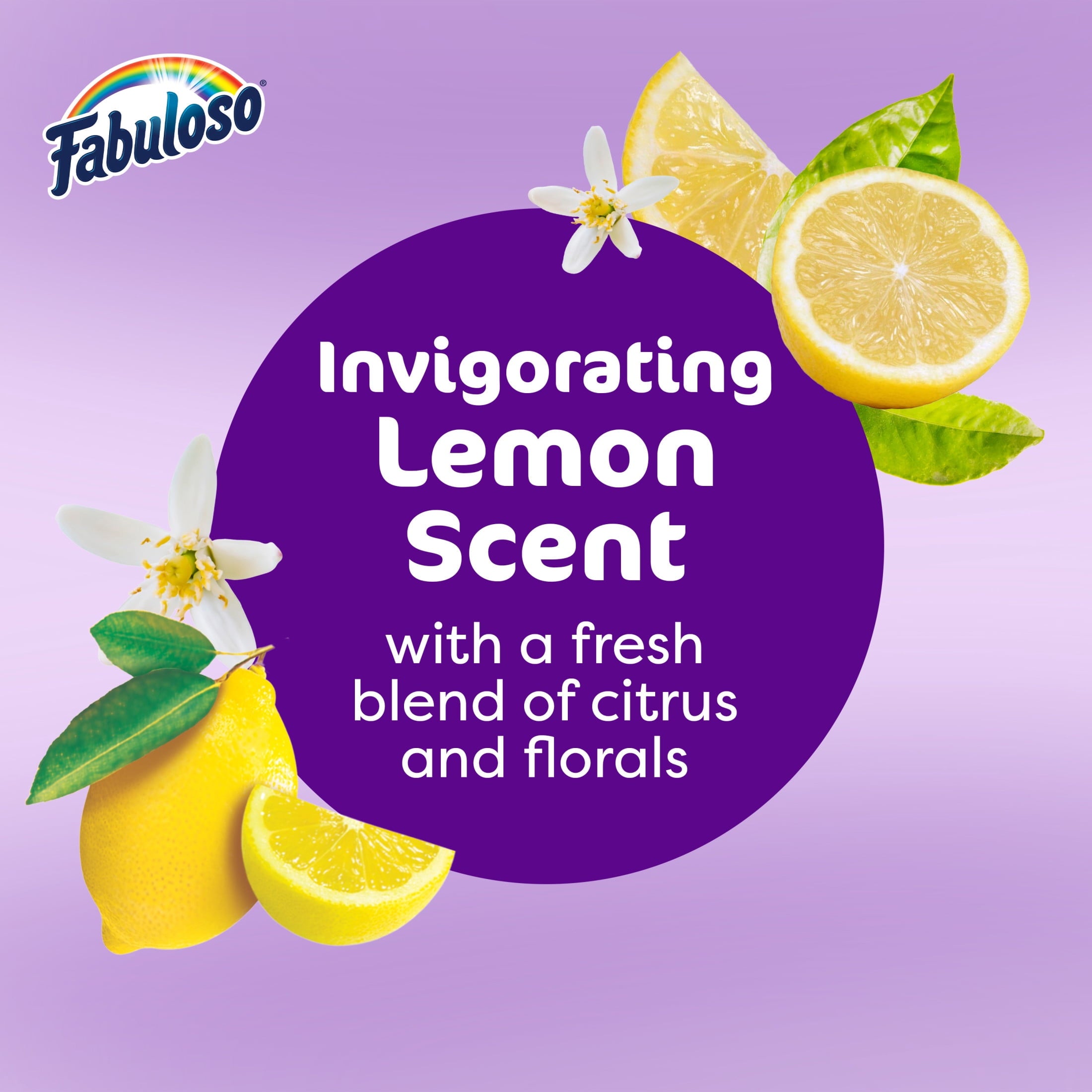 Fabuloso 2X Multi-Purpose Cleaner - No Rinse Floor Cleaner, Refreshing Lemon Scent, 169 fl oz