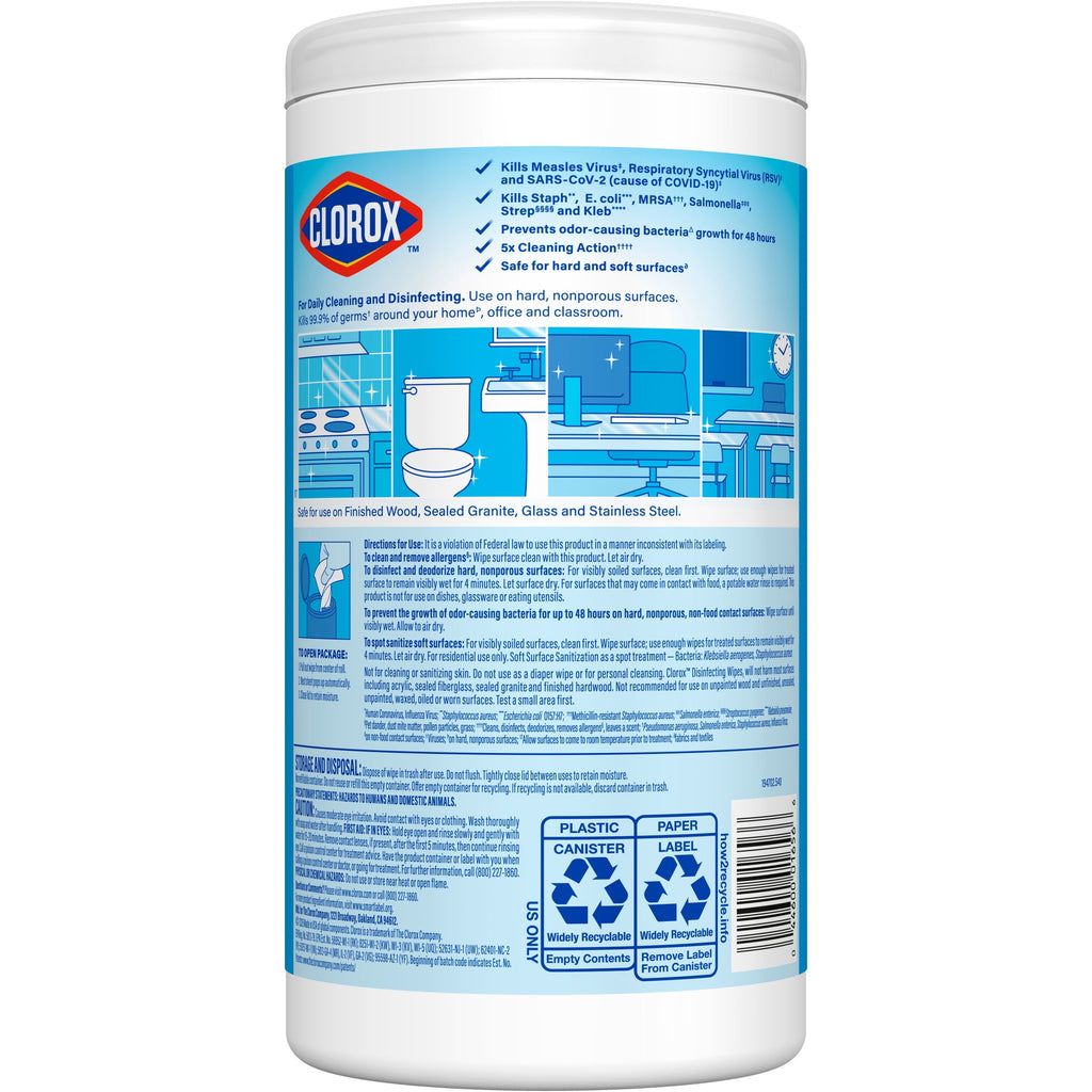 Clorox Disinfecting Wipes Limited Edition Back to School - Bleach Free, Fresh Scent, 75 Count