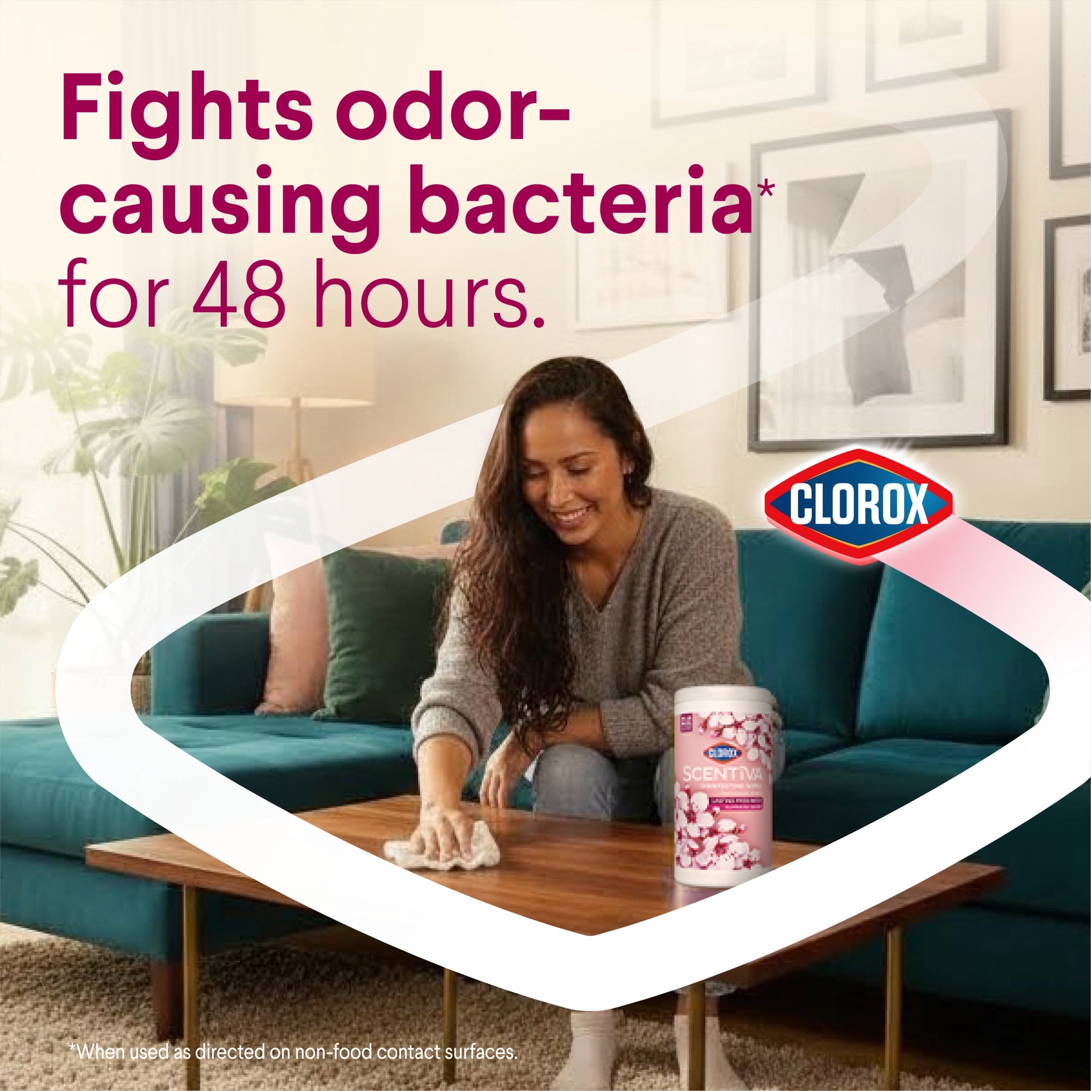 Clorox Scentiva Disinfecting Wipes - Cherry Blossom and Peach, 75 Count