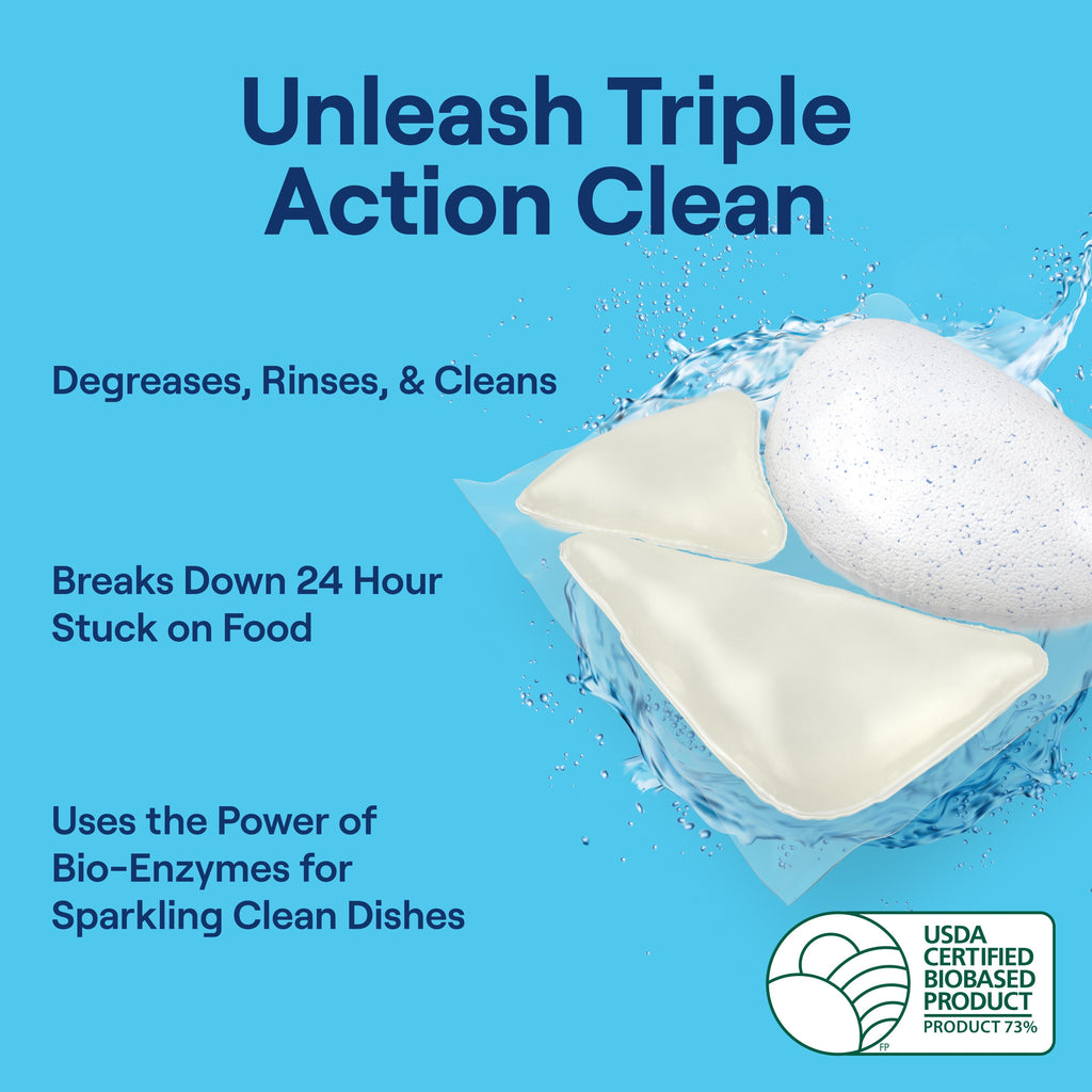Seventh Generation Dishwasher Detergent - Fragrance Free, Triple Chamber Detergent Packs, 16 Count