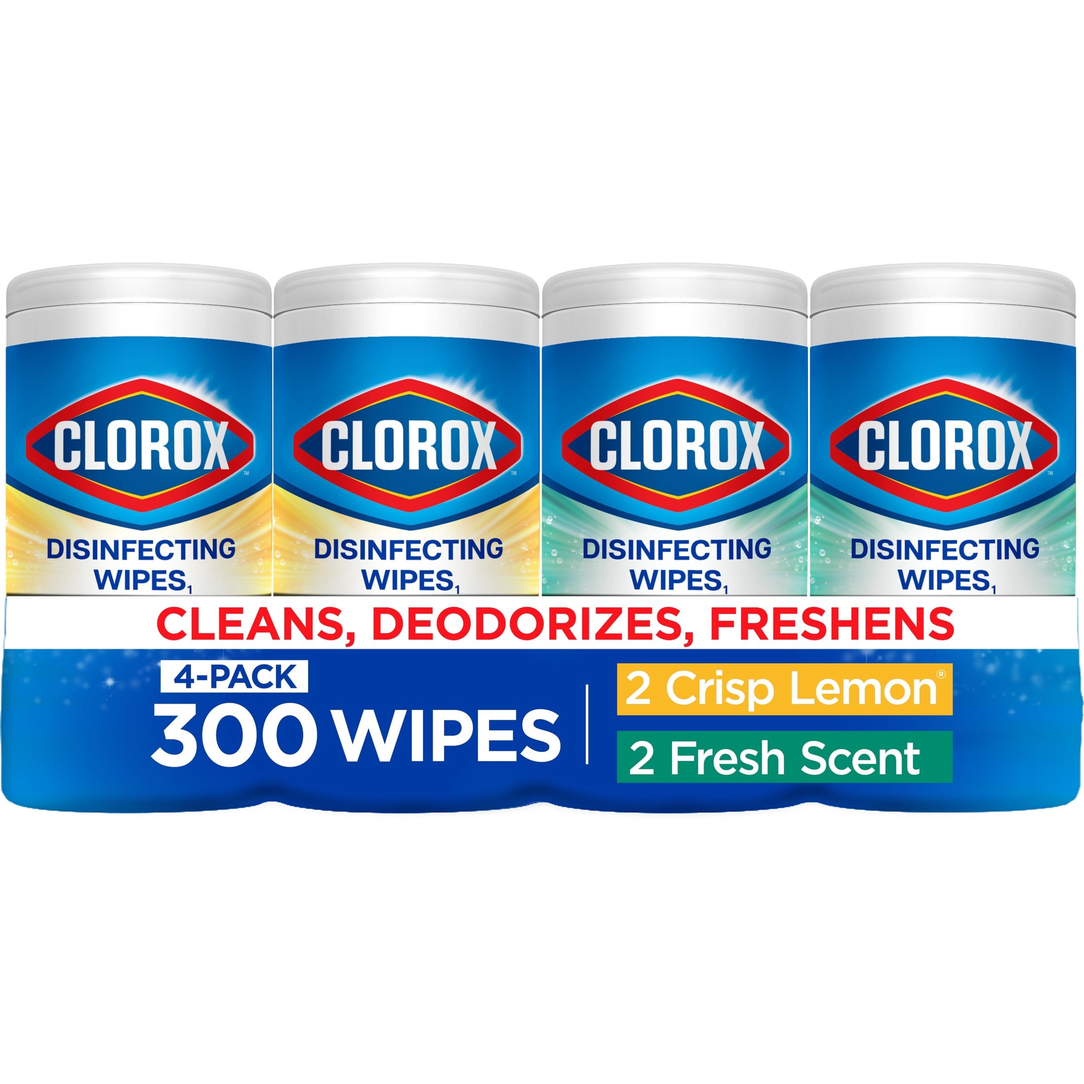 Clorox Disinfecting -Wipes Back to School Variety Pack - 75 Count Each, Pack of 4