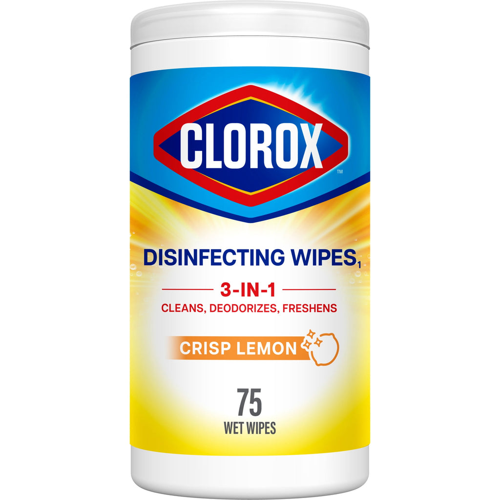 Clorox Disinfecting Wipes Limited Edition Back to School - Bleach Free, Crisp Lemon, 75 Count