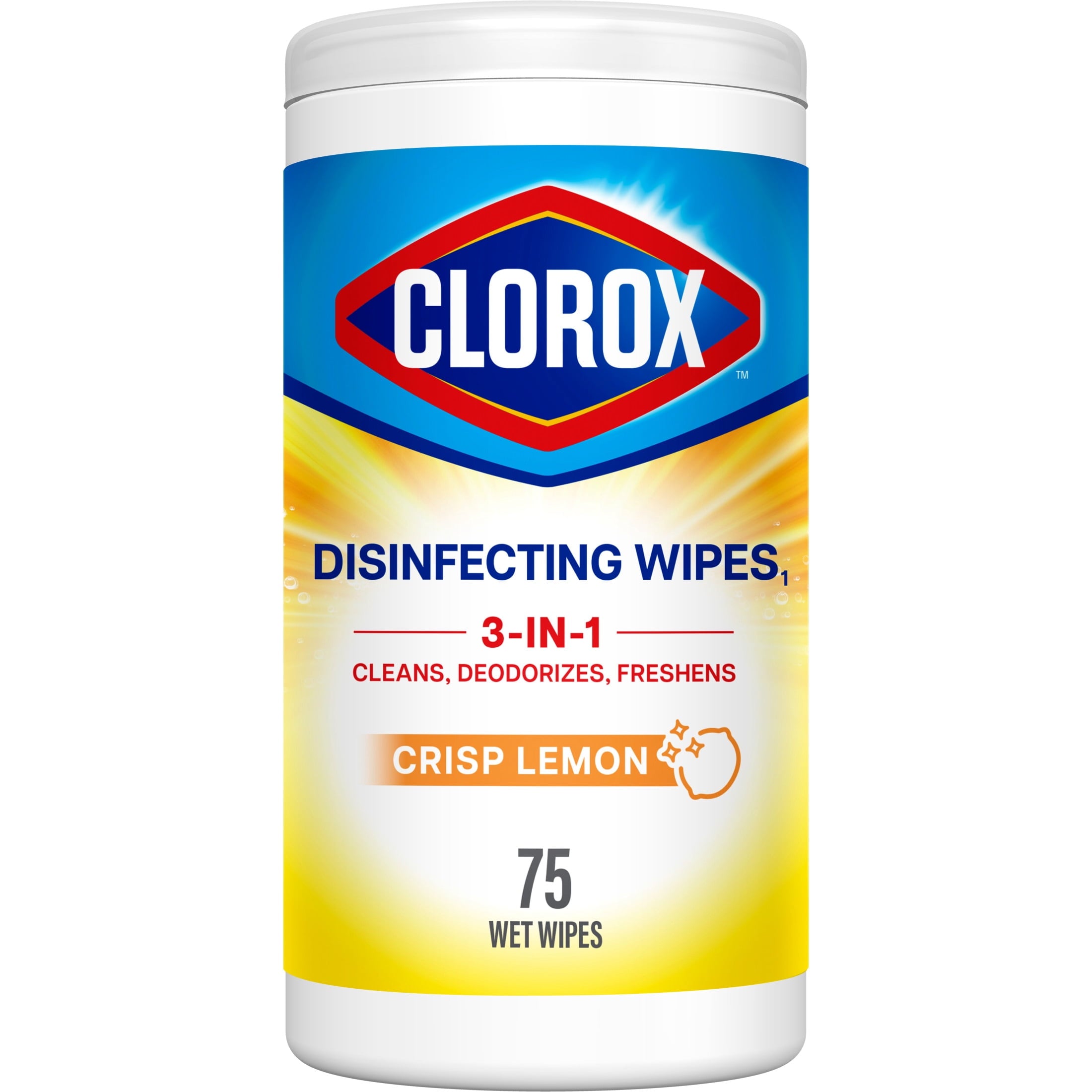 Clorox Disinfecting Wipes Limited Edition Back to School - Bleach Free, Crisp Lemon, 75 Count