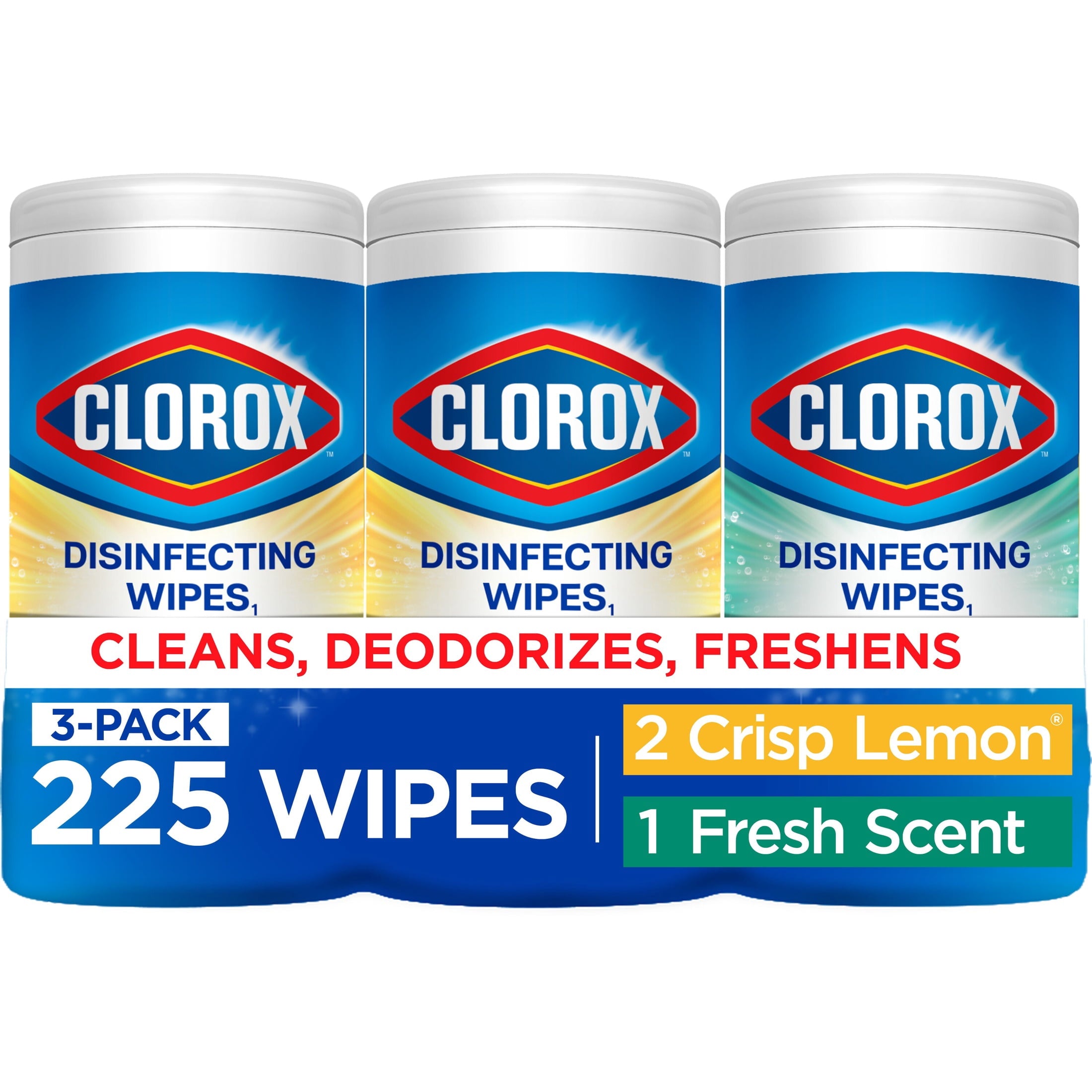 Clorox Disinfecting Cleaning Wipes Back to School Variety Pack - 75 Count Each, Pack of 3