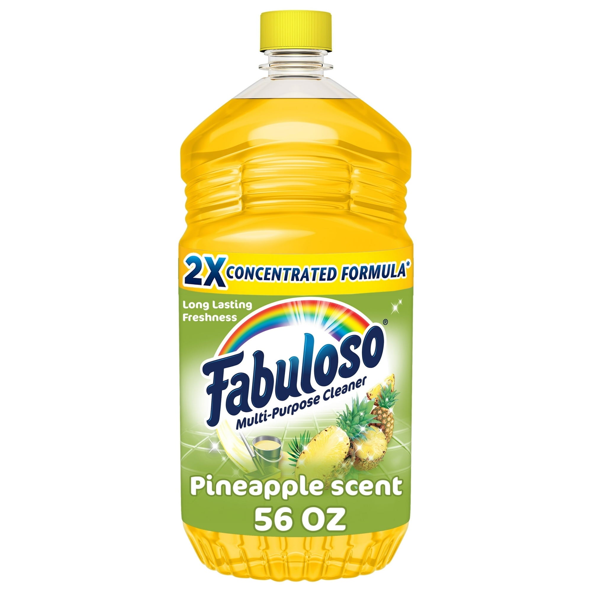 Fabuloso Multi-Purpose Cleaner - 2X Concentrated Formula, Floor Cleaner, Pineapple Scent, 56 fl oz