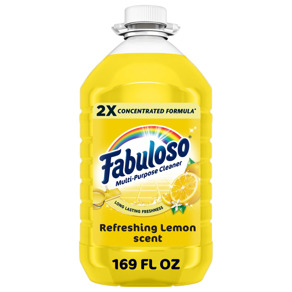 Fabuloso 2X Multi-Purpose Cleaner - No Rinse Floor Cleaner, Refreshing Lemon Scent, 169 fl oz