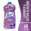 Lysol All-Purpose Cleaner - 2X Concentrated Multi-Surface Disinfectant Floor Cleaner for Mopping Solution, for Bathroom & Kitchen, Lavender & Cotton Blossom, 48 fl oz