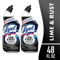 Lysol Toilet Bowl Cleaner Clinging Gel - Lime & Rust Remover, Disinfecting Bathroom Cleaner and Toilet Bowl Stain Remover, 24 fl oz (2 Pack)