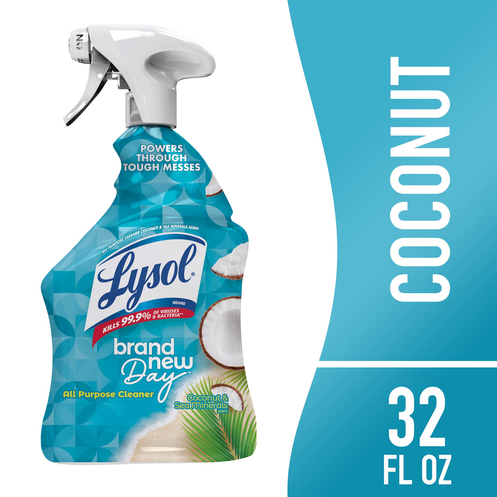 Lysol® All-Purpose Cleaner - Sanitizing and Disinfecting Spray, to Clean and Deodorize, Coconut & Sea Minerals Scent, 32 fl oz