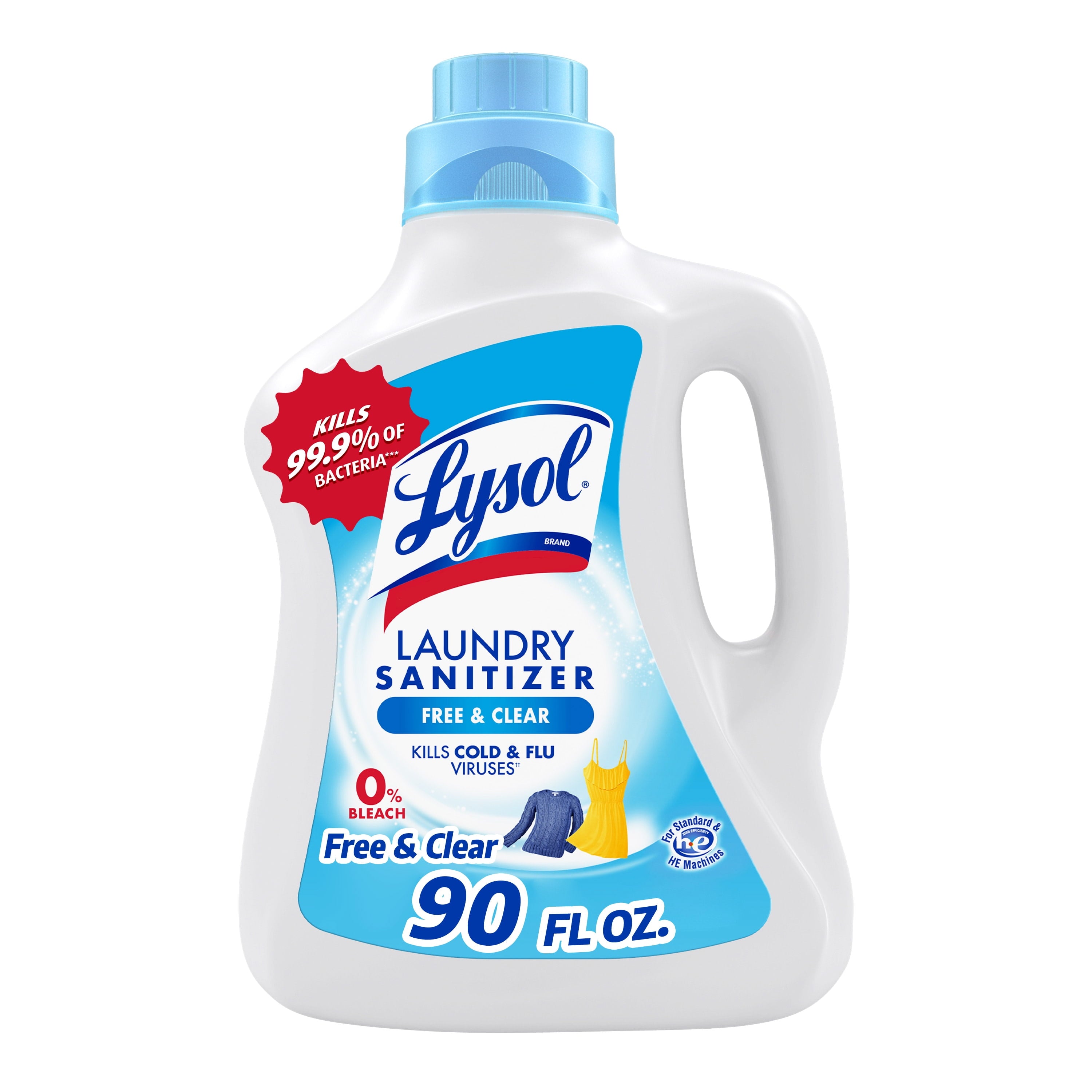 Lysol Laundry Sanitizer Additive Sanitizing Liquid for Clothes and Linens - Unscented, 90 oz