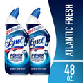 Lysol Toilet Bowl Cleaner Clinging Gel - Power, Disinfecting Bathroom Cleaner and Toilet Bowl Stain Remover, 24 oz (2 Pack)