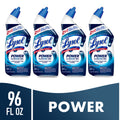 Lysol Toilet Bowl Cleaner Clinging Gel - Power, Disinfecting Bathroom Cleaner and Toilet Bowl Stain Remover, 24 oz (4 Pack)