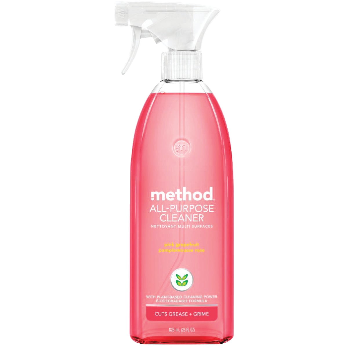 8-pack Method All-Purpose Cleaner Spray Pink Grapefruit - Plant-Based - Biodegradable - 8 Pack, 28 Fl Oz — Household & Commercial Use, Effective Formula