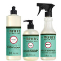 Mrs. Meyer’s Clean Day Kitchen Basics Set - Basil Cleaning Supplies, 3 Count Pack