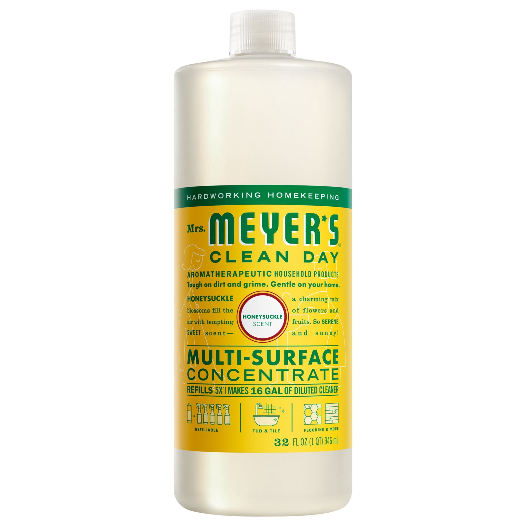 Mrs. Meyer's Clean Day Multi-Surface Everyday Concentrate - Honeysuckle Scent, 32 Fl Oz Bottle