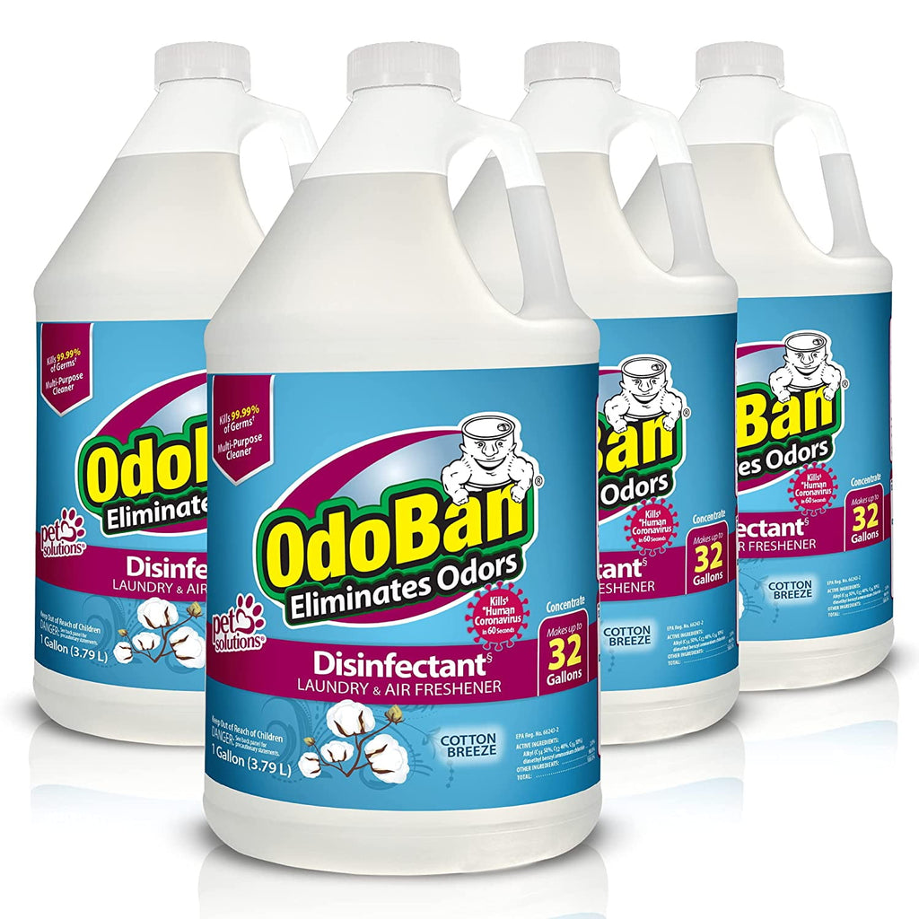 OdoBan Disinfectant Concentrate and Odor Eliminator - 4 Gallons, Cotton Breeze Scent