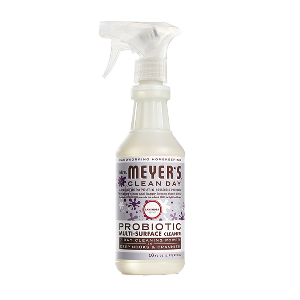 Mrs. Meyer’s Probiotic Multi-Surface Cleaning Spray - Made With Essential Oils And Other Thoughtfully Chosen Ingredients, Lavender Scent 16 oz.