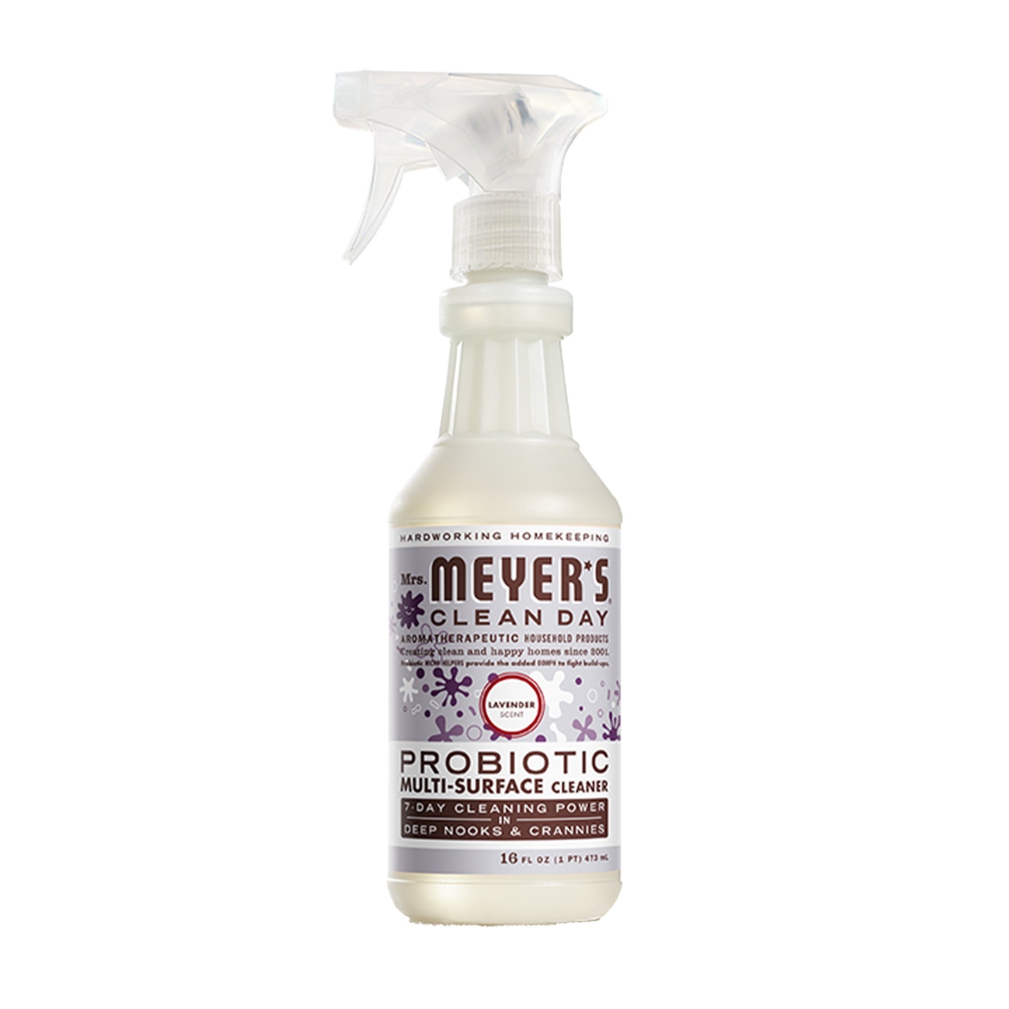 Mrs. Meyer’s Probiotic Multi-Surface Cleaning Spray - Made With Essential Oils And Other Thoughtfully Chosen Ingredients, Lavender Scent 16 oz.