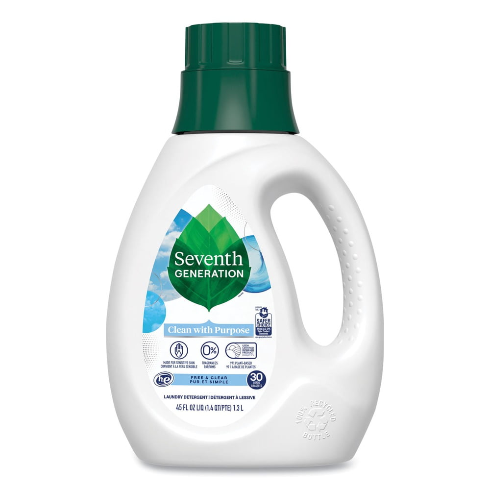 Seventh Generation Biodegradable Liquid Laundry Detergent Free & Clear - 45 fl oz