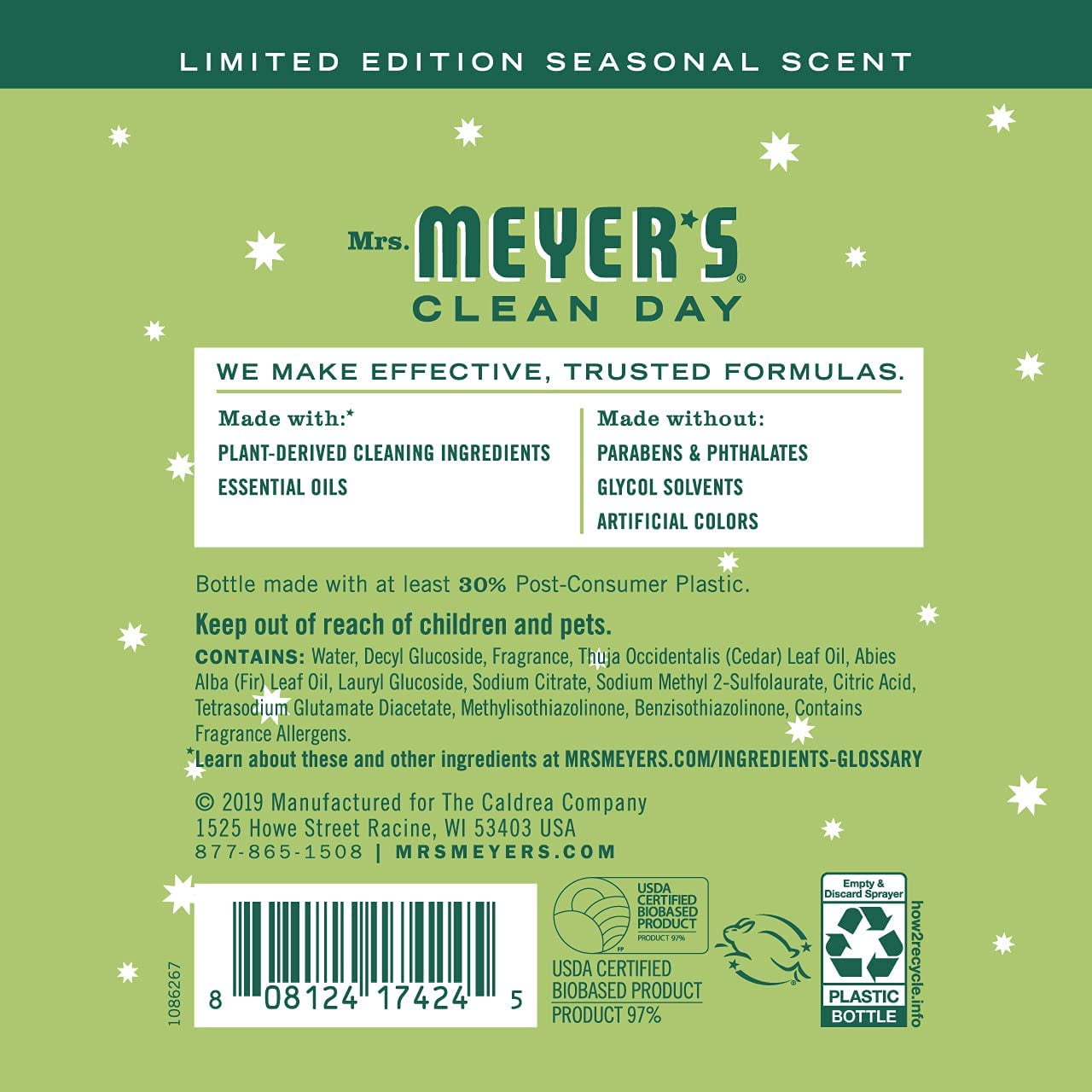 Mrs. Meyer's Multi-Surface Cleaner Iowa Pine - 16 OZ (Pack of 3)