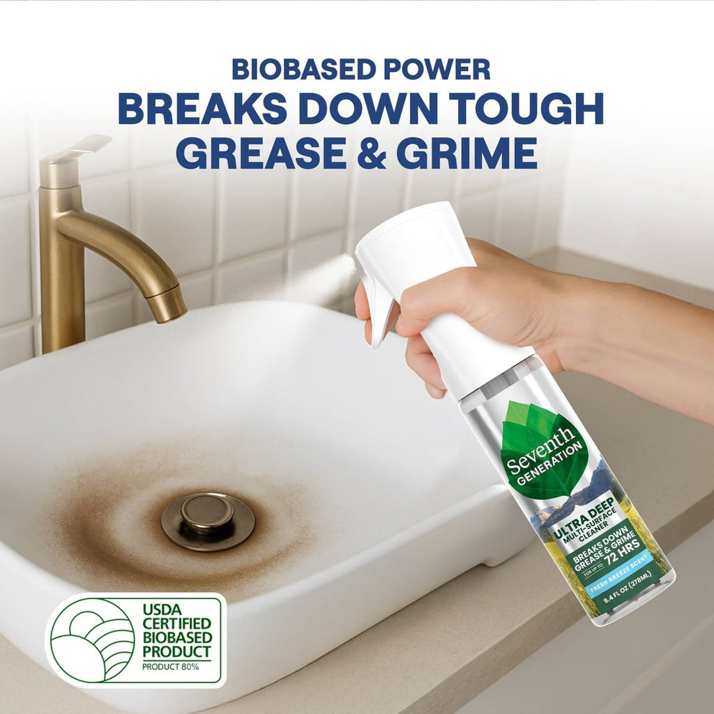 Seventh Generation Fresh Ultra Deep Multi Surface All-Purpose Cleaners - 9.4 fl oz: Liquid - Spray Bottle, Mirrors, Granite
