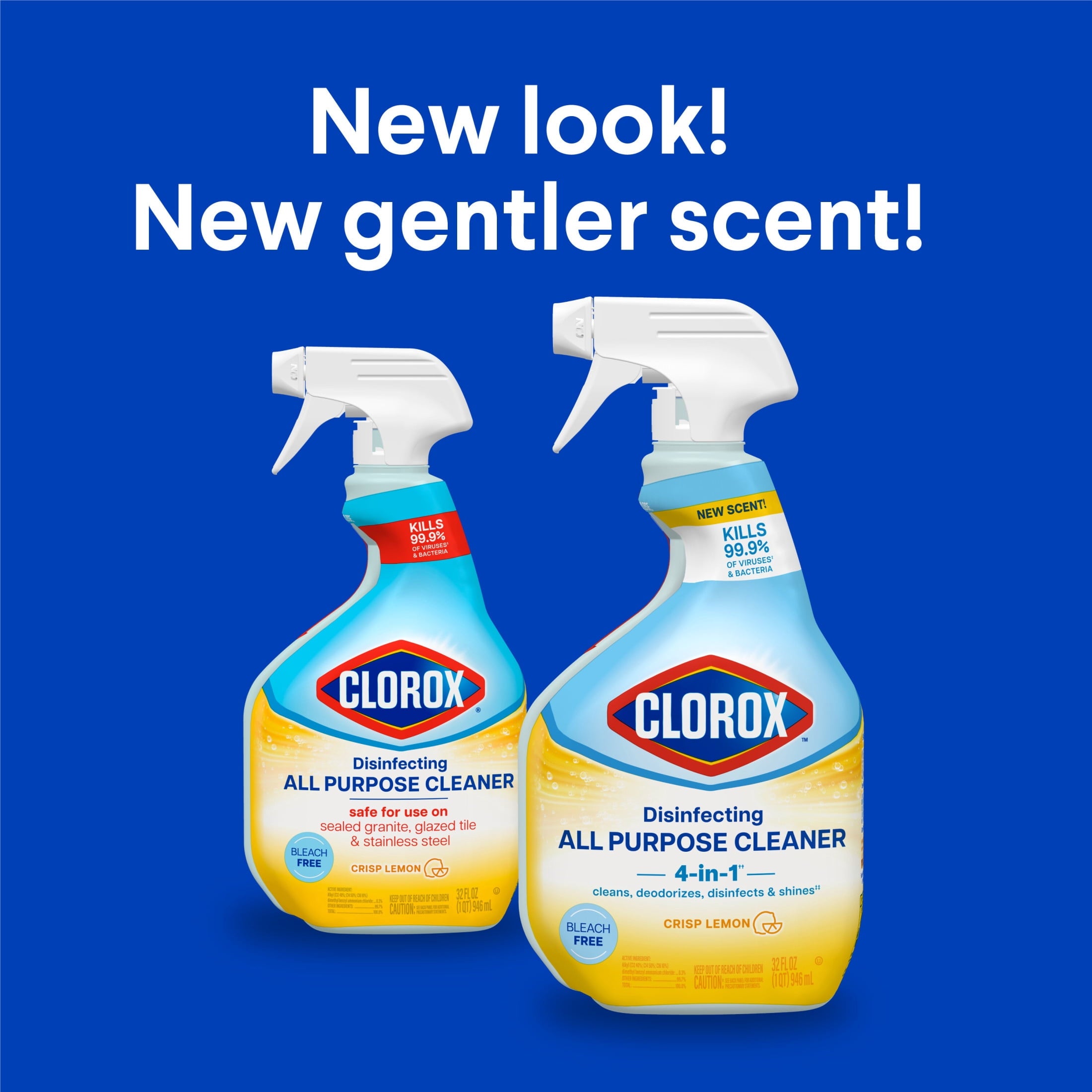 Clorox Disinfecting Bleach-Free All-Purpose Cleaner - Crisp Lemon, 32 fl oz