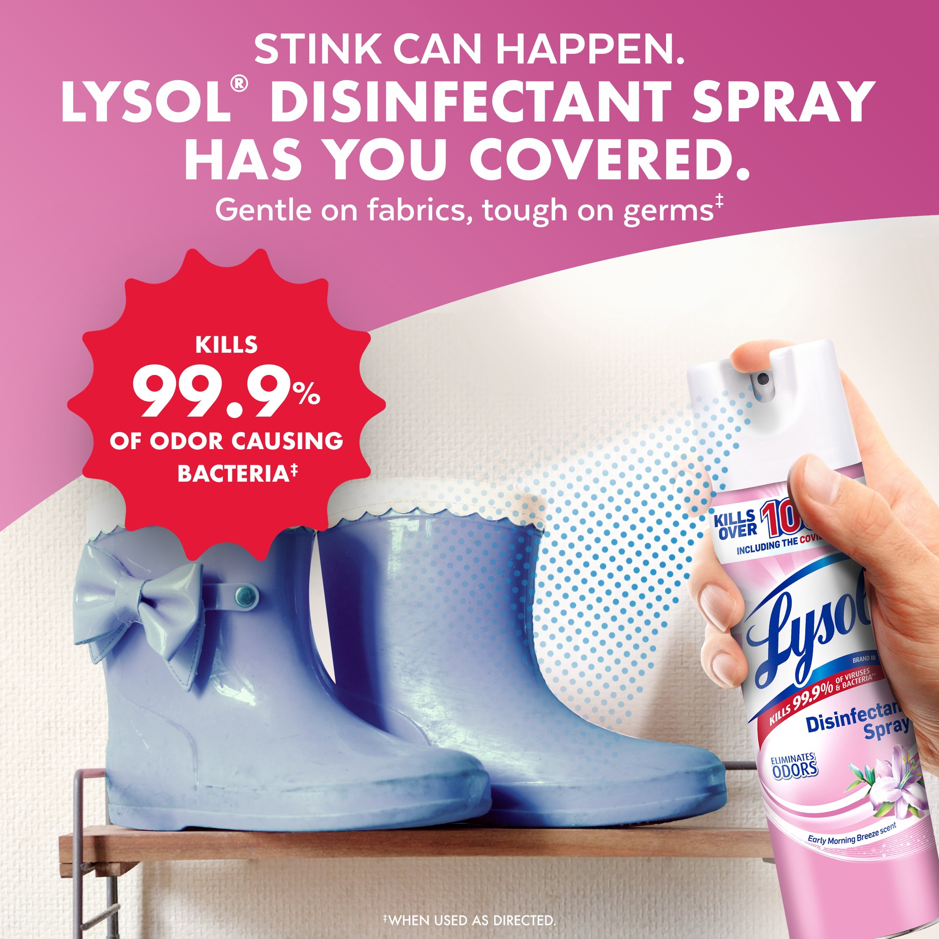 Lysol Disinfectant Spray - Sanitizing and Antibacterial Spray, Deodorizer, Early Morning Breeze, 19 oz