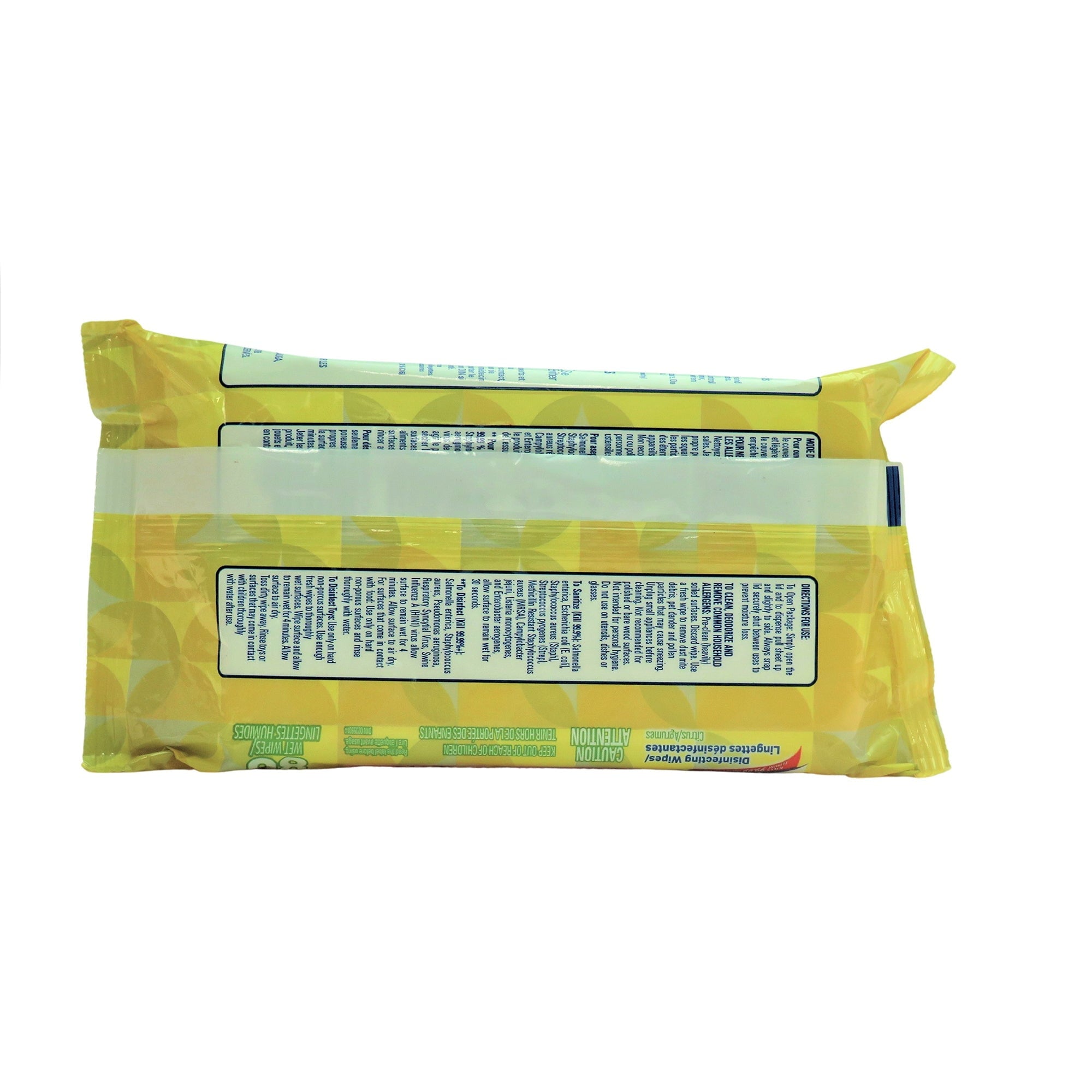 Lysol Disinfecting Wipes Citrus Flat 1 Pack X 80 Count - Pack of 2