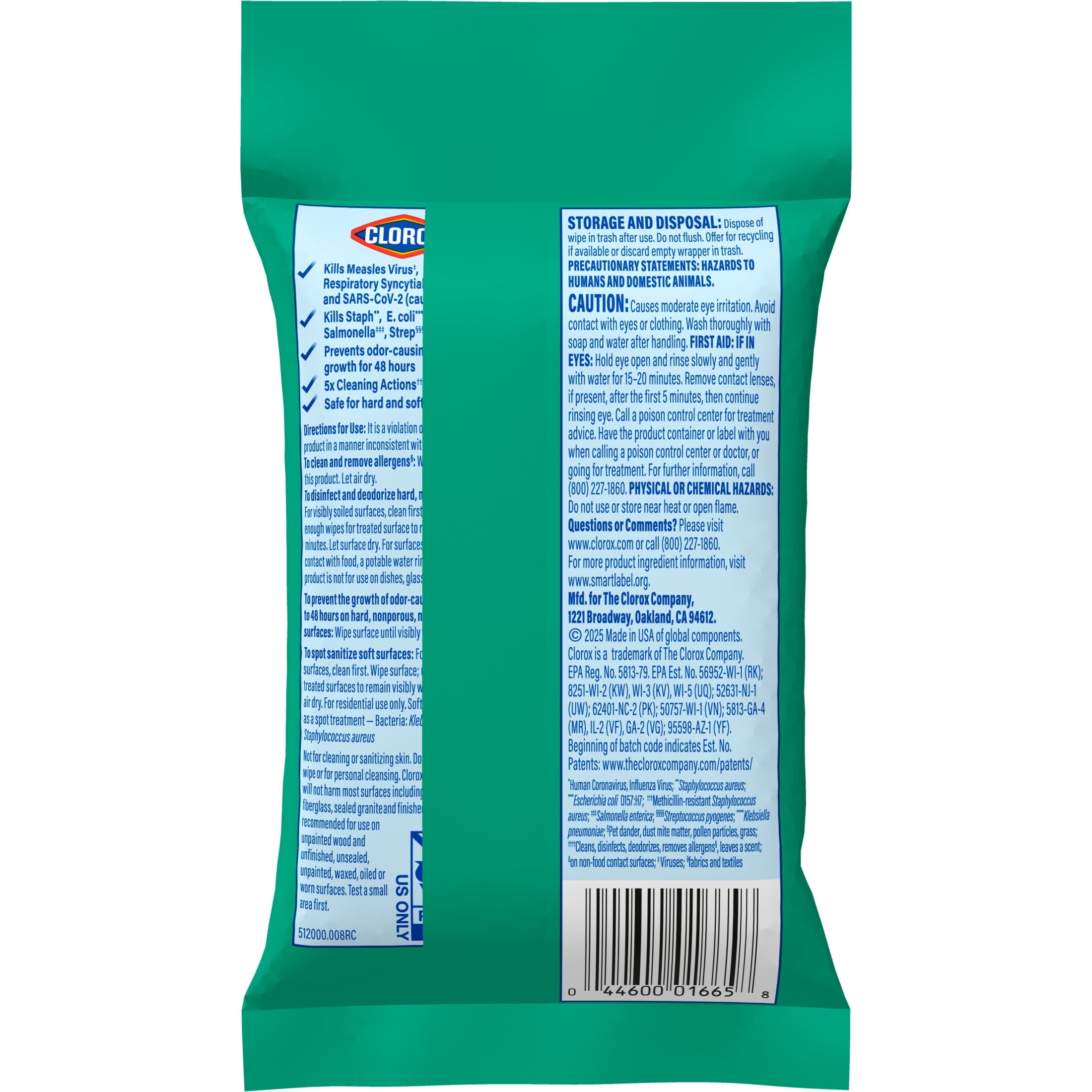 Clorox Disinfecting Cleaning Wipes To Go Pack - Bleach Free, Fresh Scent, 9 Count - 3-Pack