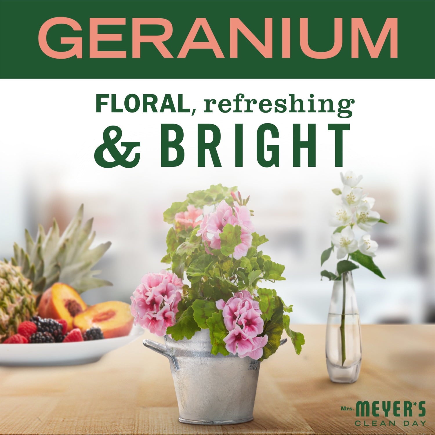 Mrs. Meyer's Clean Day Multi-Surface Everyday Concentrate - Geranium Scent, 32 Fl Oz Bottle