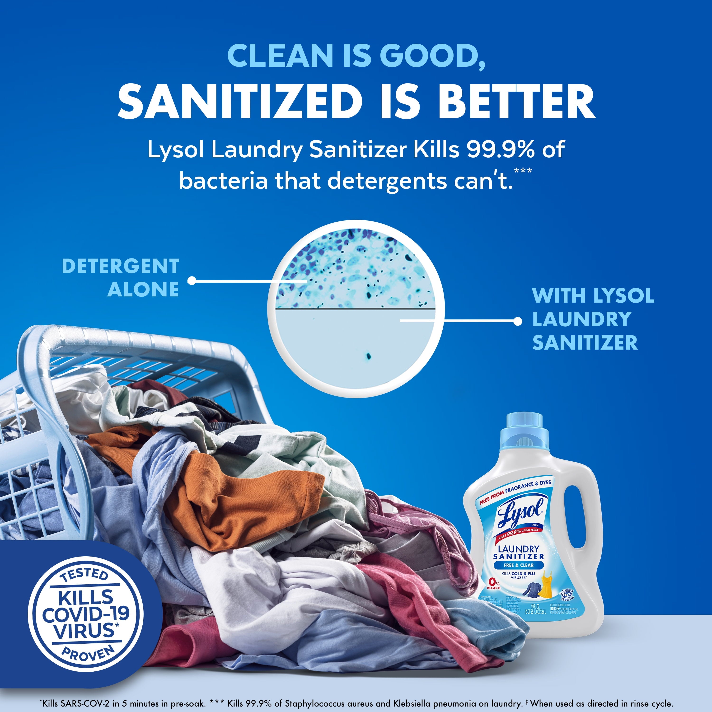 Lysol Laundry Sanitizer Additive Sanitizing Liquid for Clothes and Linens - Unscented, 90 oz
