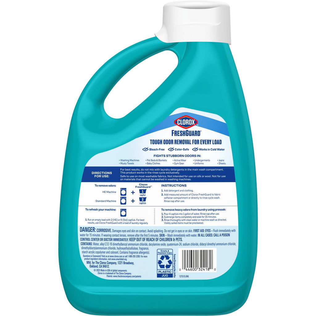 Clorox Fresh Guard Laundry Odor Remover - 0% Bleach, Color Safe, Clean Linen Scent, 80 fl oz