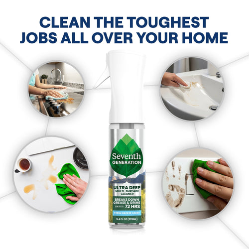 2 PACK Seventh Generation Ultra Deep Multi‑Surface Cleaner - Fresh Breeze, 9.4 fl oz