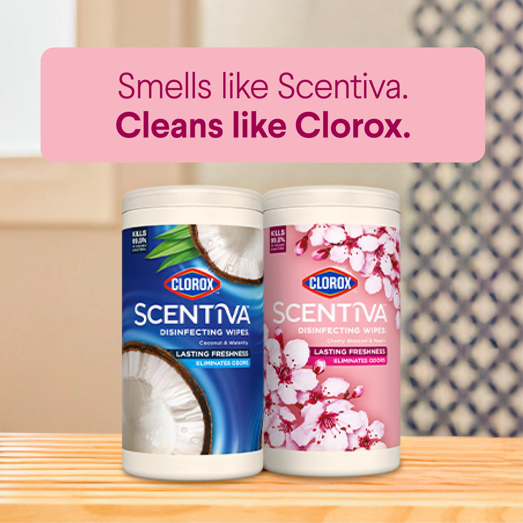 Clorox Scentiva Disinfecting Wipes - Value Pack, 75 Count Each, Pack of 2