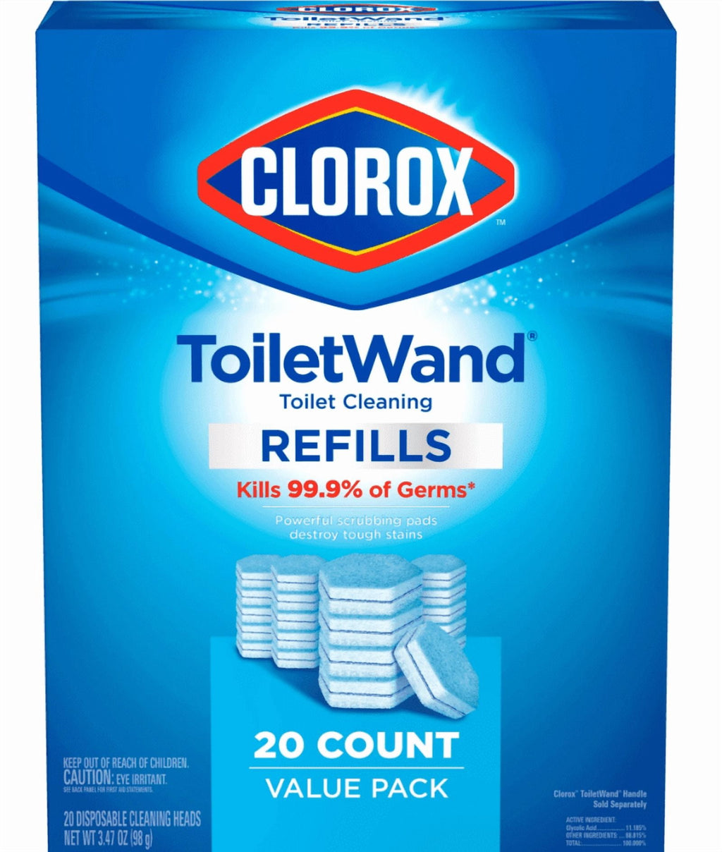 Clorox ToiletWand Toilet Cleaning Refills - Disinfecting Scrubbing Pads, 20 Count