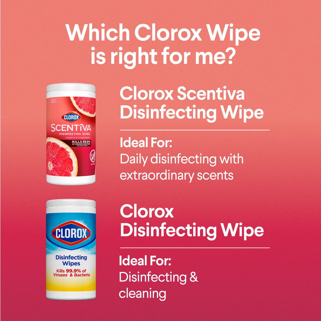 Clorox Scentiva Bleach-Free Cleaning Wipes - Grapefruit & Orange Blossom, 75 Count