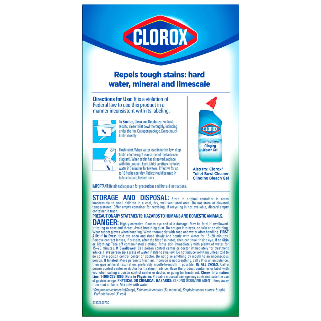 Clorox Bleach Automatic Toilet Bowl Cleaner Tablets - 4 Pack